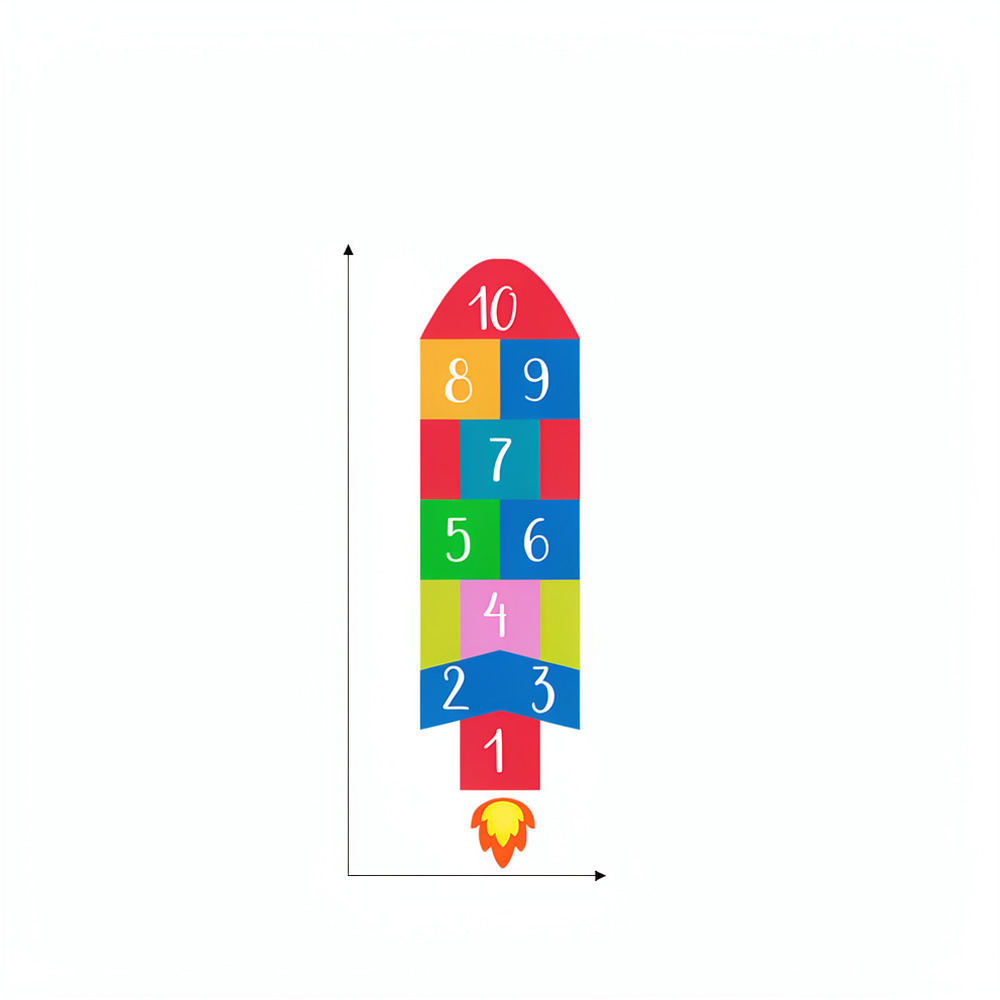 Creative Rocket Hopscotch Wall - Kids Education Activities review and price