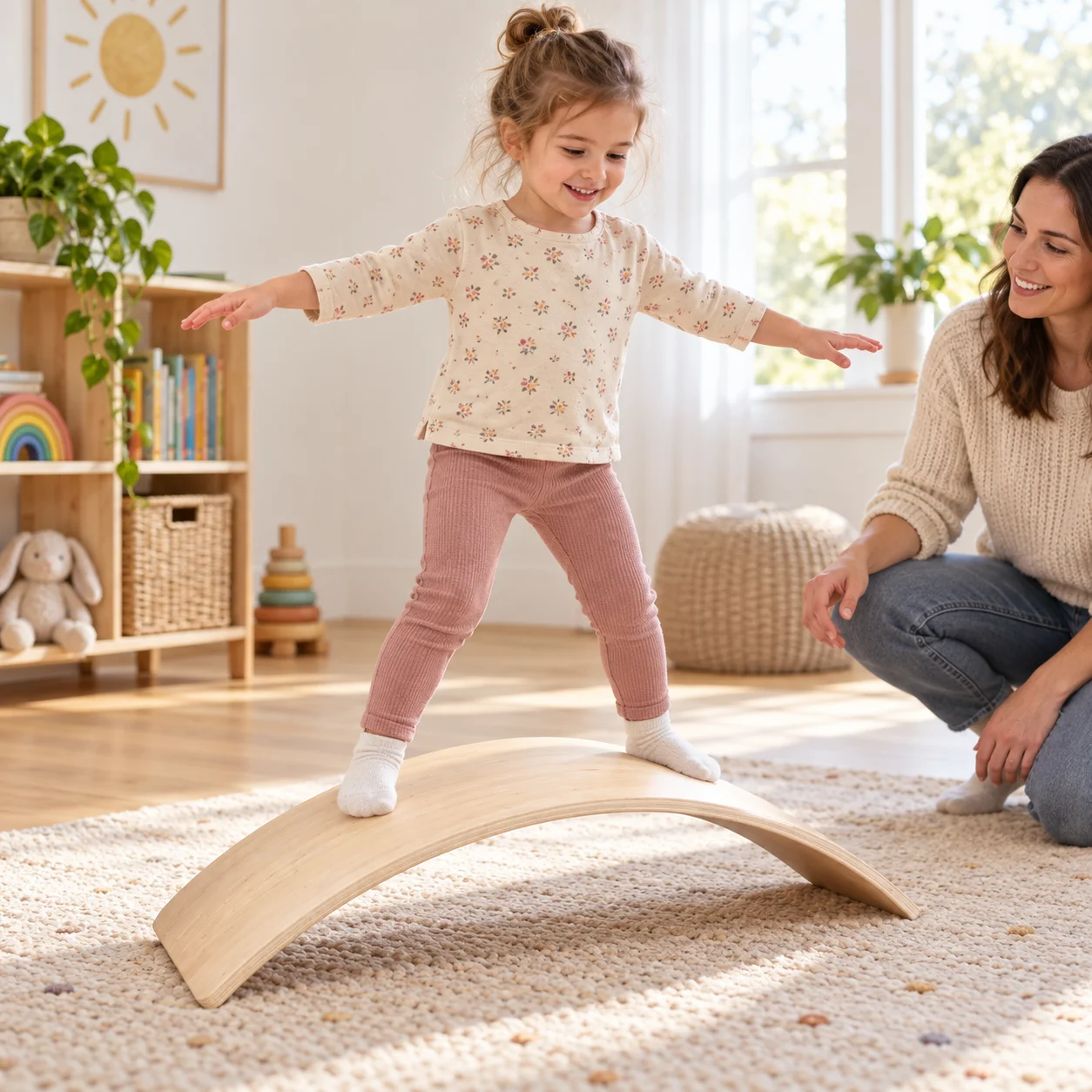 Wooden Wobble Balance Board Cu - Kids Education Activities review and price